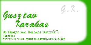 gusztav karakas business card